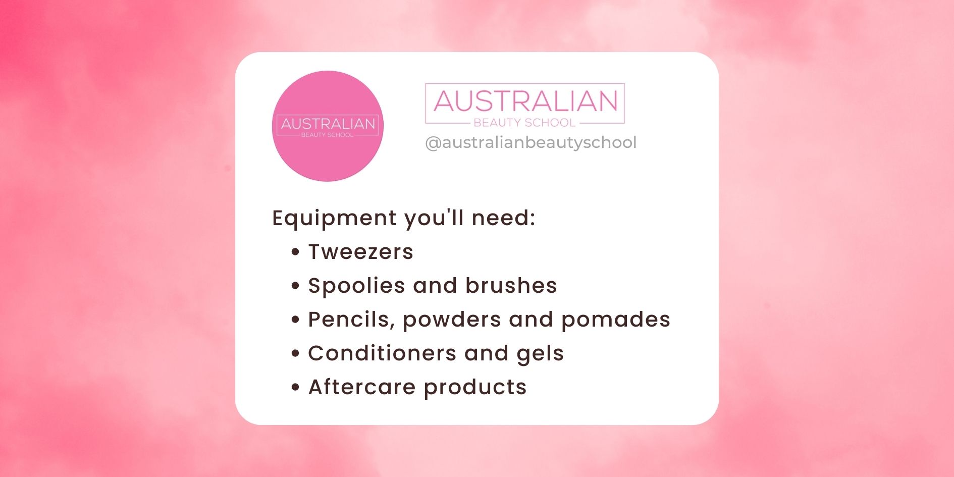 Eyebrow equipment you need infographic
